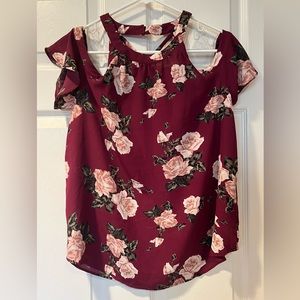 Cold Shoulder Short Sleeve Top